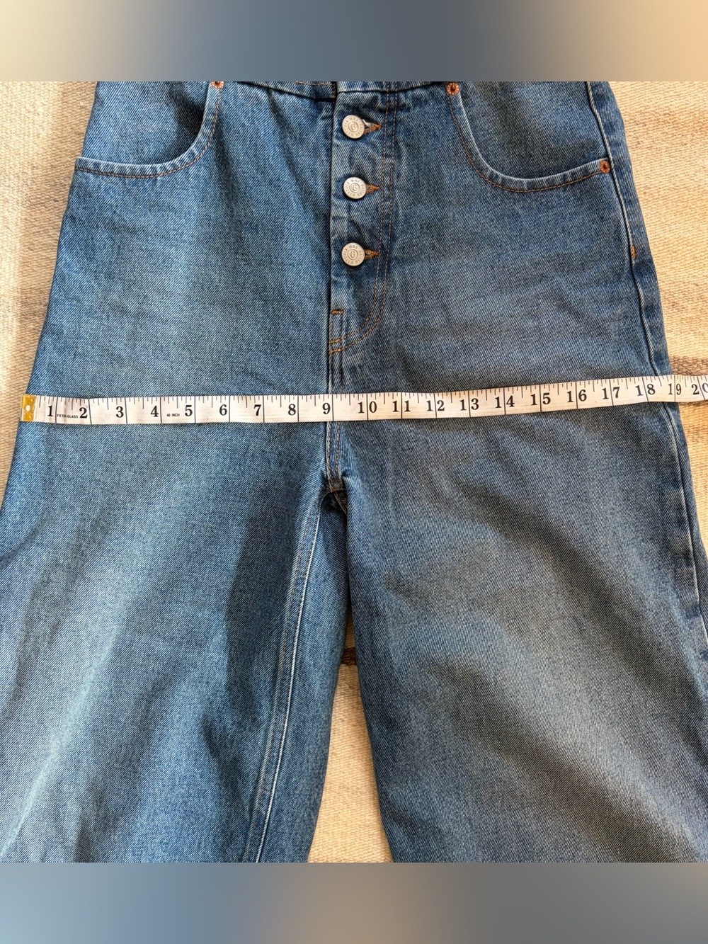 MM6 Maison Margiela Blue Button Jeans - Picture 6 of 13